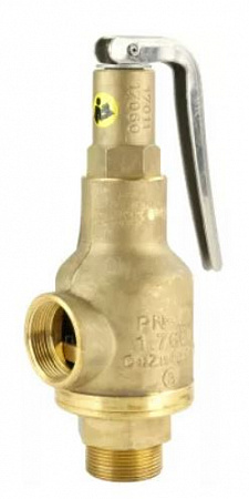 картинка Клапан предохранительный резьбовой Pn 16 КПП 095-05, 25х25, латунь, Прегран от магазина