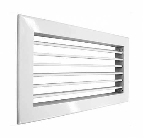 картинка Решетка однорядная с поворотными жалюзи АМН 100×100 от магазина