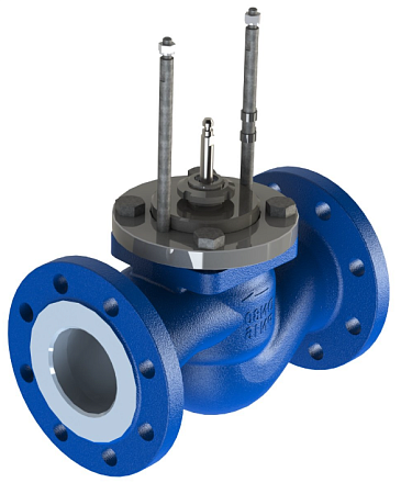 картинка Клапан регулирующий двухходовой ф/ф Ду 40 Теплосила TRV-40-25-101 от магазина