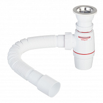 картинка Сифон для мойки WIRQUIN NEO Air System 1 1/2"х40 мм система воздушный клапан с выпуском D 70 мм и гибким соединением 40/50 от магазина