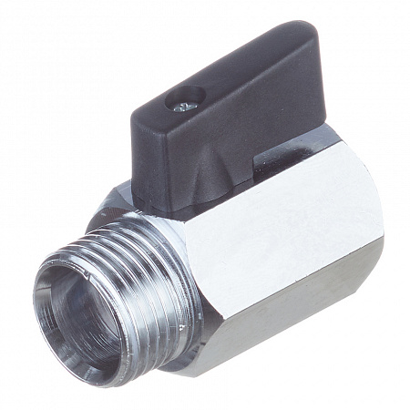 картинка Кран шаровой латунный VALTEC (VT.248.N.04) 1/2 ВР(г) проходной бабочка с обратным клапаном от магазина