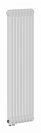 картинка Вертикальный радиатор трубчатый RIFAR TUBOG VENTIL 2240-5 сек. подключение нижнее одностороннее с термоклапаном (DV1), цвет: белый (глянцевый) от магазина