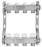 картинка Коллекторная группа Hoobs, нерж. сталь, с термостатом и отсекающими клапанами, 1"х3/4"-5 выходов HB-INCTK-805505 HOOBS от магазина