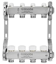 картинка Коллекторная группа Hoobs, нерж. сталь, с термостатом и отсекающими клапанами, 1"х3/4"-5 выходов HB-INCTK-805505 HOOBS от магазина